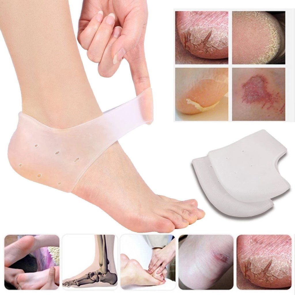 Moisturizing Skin Softening Silicone Gel For Dry Cracked Heel Repair (Multicolour)