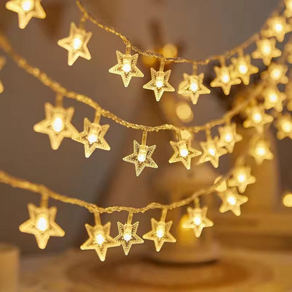 16 LED Star Fairy Lights Waterproof Indoor Outdoor for Home Decoration