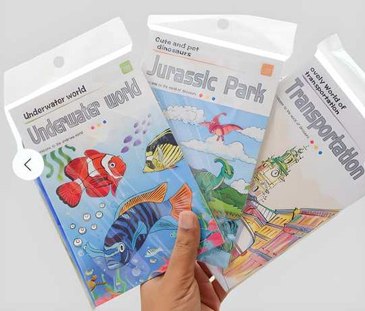 Water Coloring Books with colors(3 pcs)