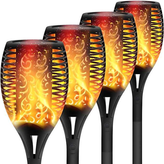 XERGY Solar Lights Outdoor Waterproof Dancing Fire Mashaal Flame Torch for Garden Balcony Driveway's ( Pack of 1)