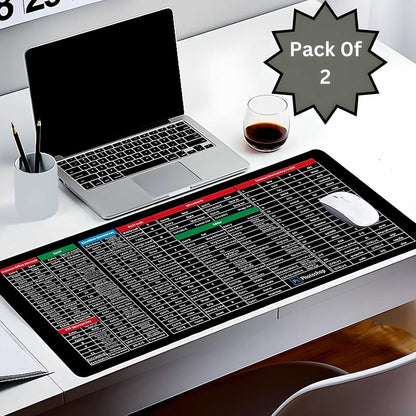 Non-Slippery Keyboard Laptop Gaming Mouse XXL Pad, with Keyboard shortcut keys (Pack of 1/2/3)