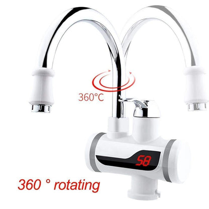 Electric Hot Water Heater Faucet Kitchen And Bathroom Heating Dispenser Tap with Digital Display