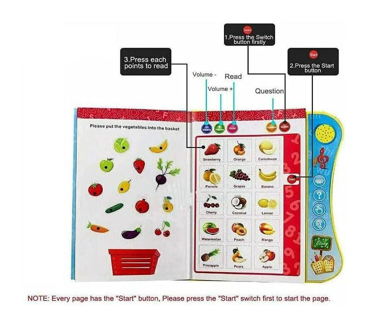 Phonetic Educational ABC 123 Learning Book with Sound