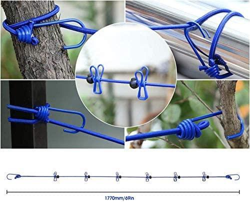 Ravel Clothesline, Portable, Retractable String and Adjustable  for Home and Camping (Pack of 2)