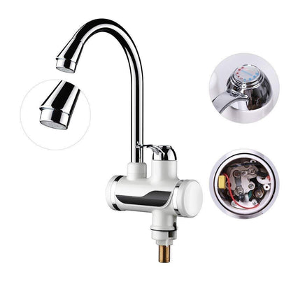 Electric Hot Water Heater Faucet Kitchen And Bathroom Heating Dispenser Tap with Digital Display