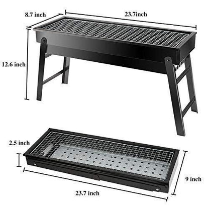 Folding Portable Barbeque Bbq Grill Set For Outdoor And Home