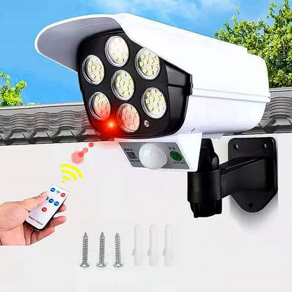 Solar Light Outdoor Motion Sensor Security Camera Shaped Dummy Wall Lamp (1 Pc)