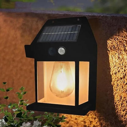 Solar Wall Lights  Lamp/Lantern With 3 Modes  Exterior Lighting With Clear Panel (1 Pc )