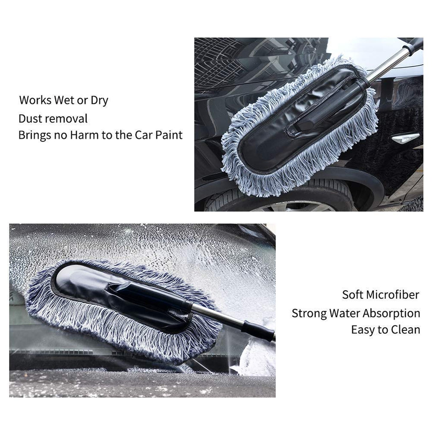 Multipurpose Microfiber Wash Brush Vehicle Interior And Exterior Cleaning Kit With For Car Or Home