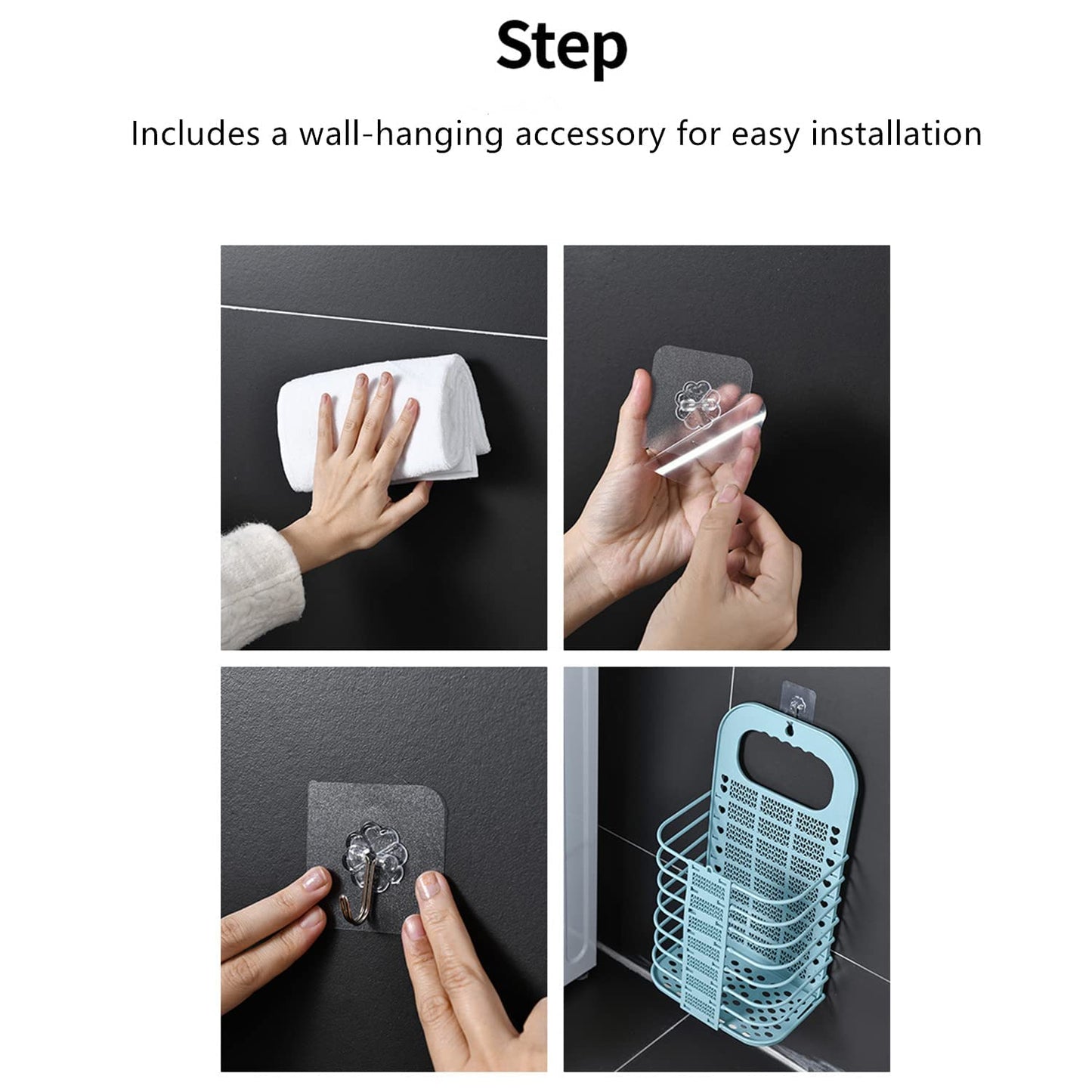 Laundry Basket Clothes Wall Hanger (1 Pc)