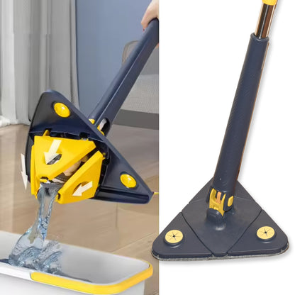 Rotatable Adjustable Triangle Cleaning Mop  Dry and Wet Mop (1 Pc)